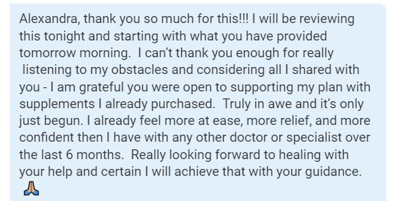 Client testimonial